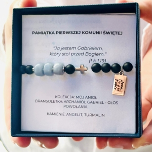 Bransoletka "Anioł Gabriel – Głos Powołania"–dla chłopca I kolekcja Mój Anioł, I Komunia Święta