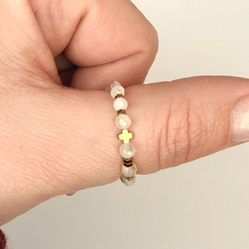 Pierścionek Dziesiątka Różańca - "Łagodność" - Kolekcja Dziesiątka